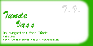 tunde vass business card