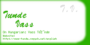 tunde vass business card